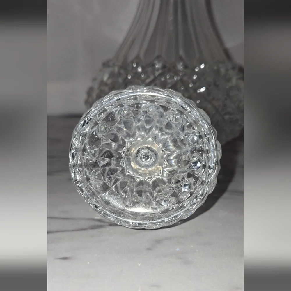 Vintage Crystal Diamond Cut Decanter